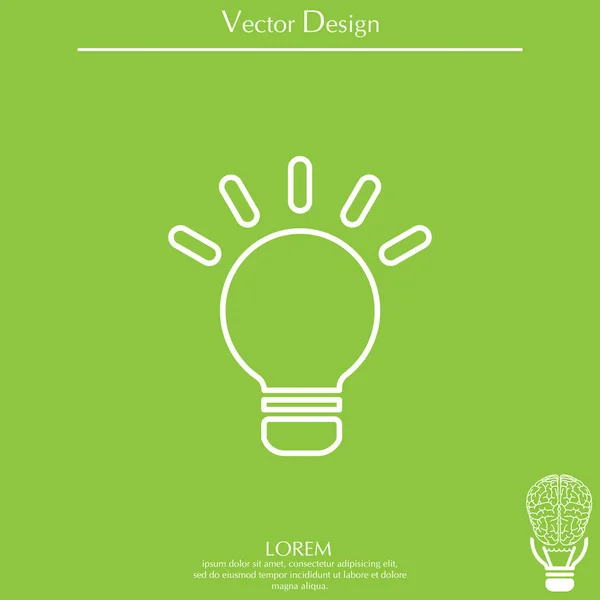 Icona linea lampadina — Vettoriale Stock