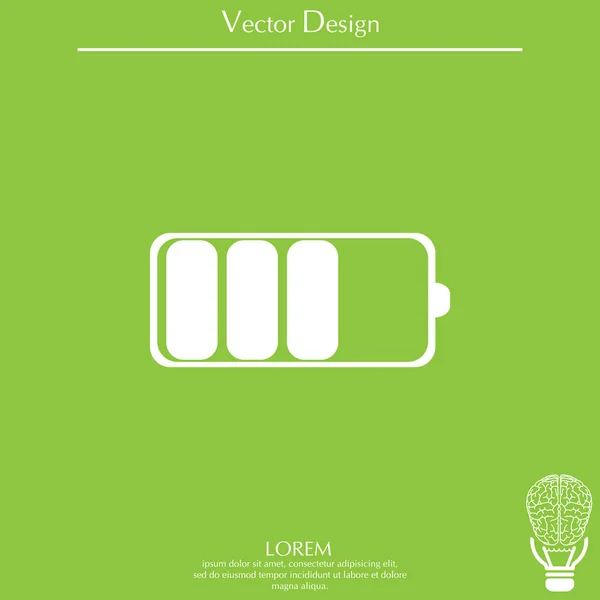 Icône de batterie de charge — Image vectorielle