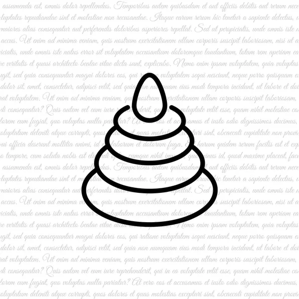 Pyramide, jouet pour enfants — Image vectorielle