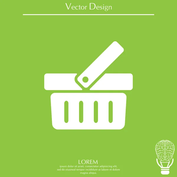 Icono de cesta de compra — Vector de stock