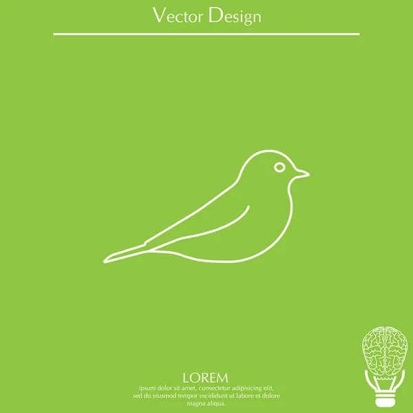 Icône de ligne oiseau — Image vectorielle