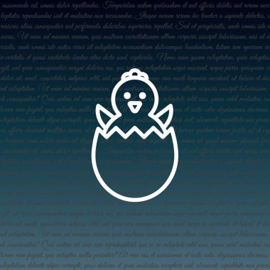 Web satırı simgesi. Paskalya tavuk