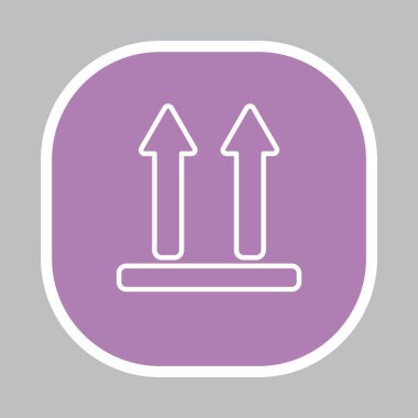 Yan yukarı işareti satırı simgesi