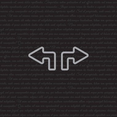 Ok farklı yönlere simgesi