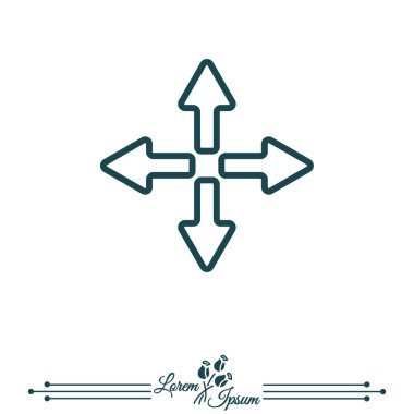 Oklar farklı yönlere simgesi