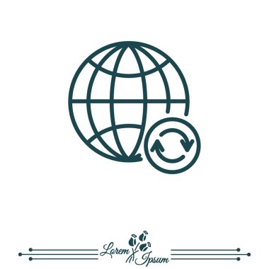 Yeniden yükleme Internet web satırı simgesi