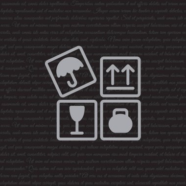  İşaretler paketleri düz simgesini