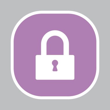 düz asma kilit simgesi