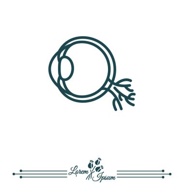 Göz küresi düz simgesi