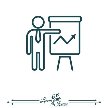 Adam flipchart simgesinin