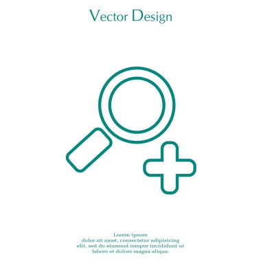 Yakınlaştırma basit web simgesi