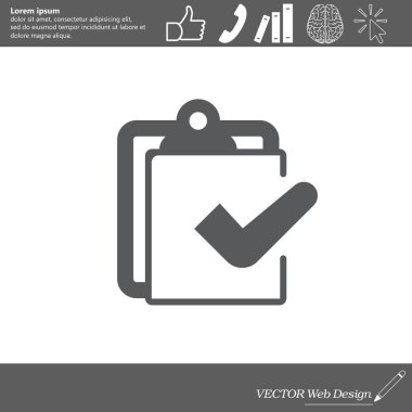 Pano veya denetim listesi simgesi