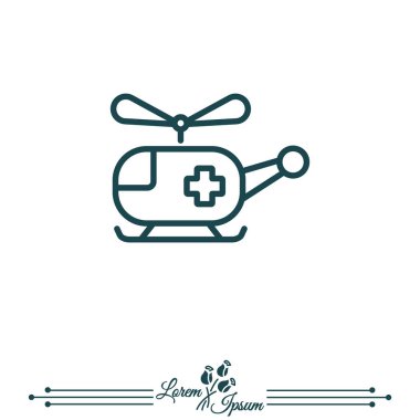 Ambulans simgesi illüstrasyon