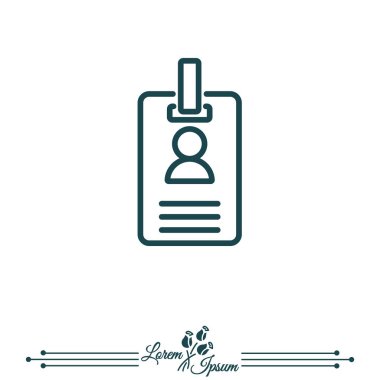 Kimlik kartı ile toka simgesi