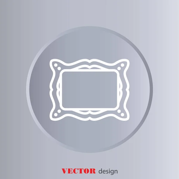 Icône de ligne Web du cadre photo . — Image vectorielle