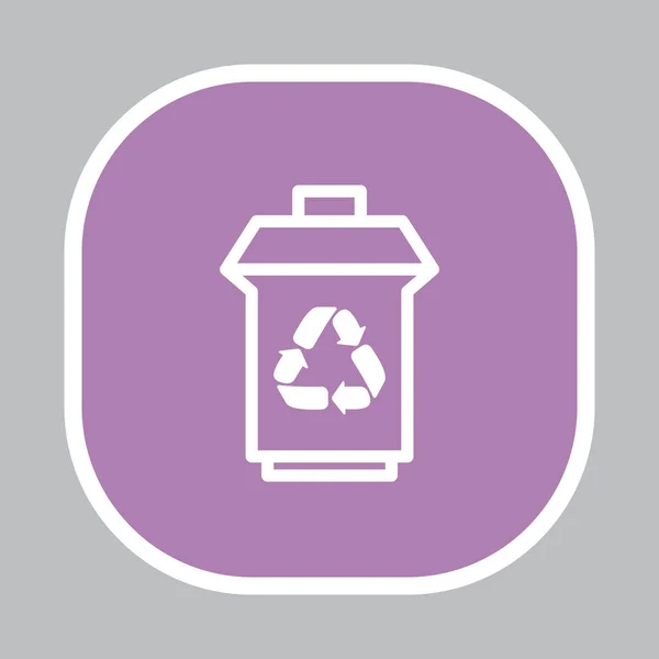 Bote de basura con símbolo de reciclaje — Archivo Imágenes Vectoriales