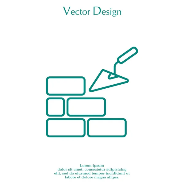 Alvenaria e espátula de construção — Vetor de Stock