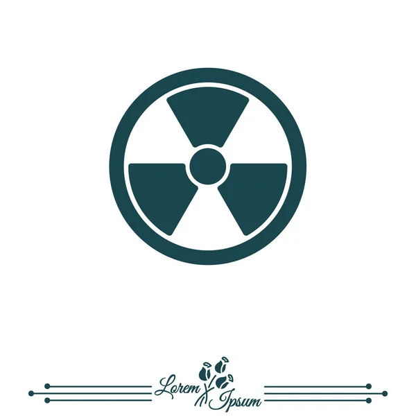 放射線の危険性アイコン — ストックベクタ