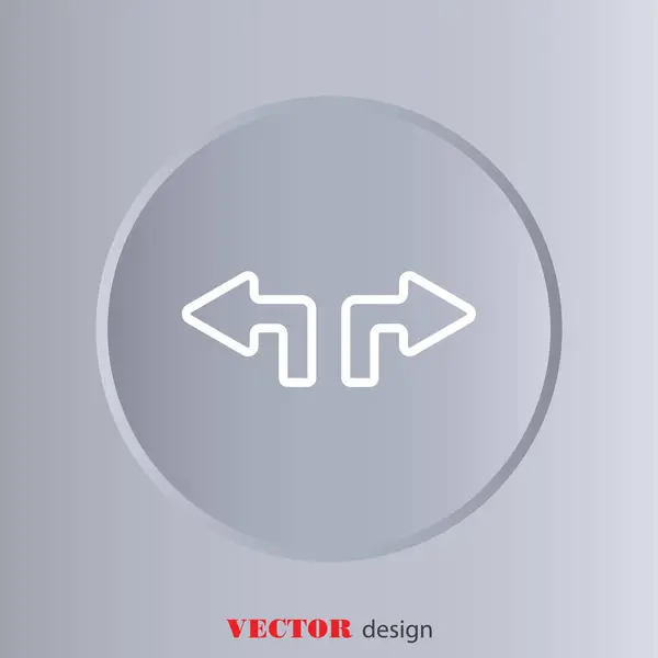 Flèche dans différentes directions icône — Image vectorielle