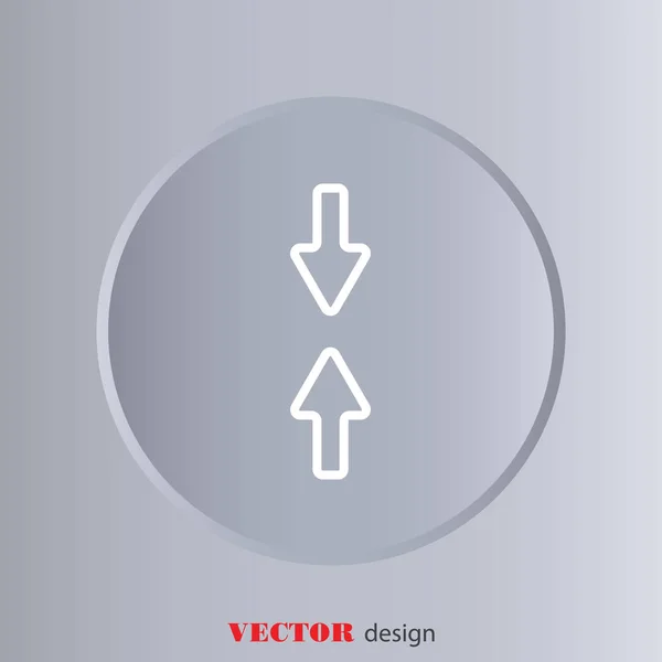 Flèches haut et bas icône — Image vectorielle