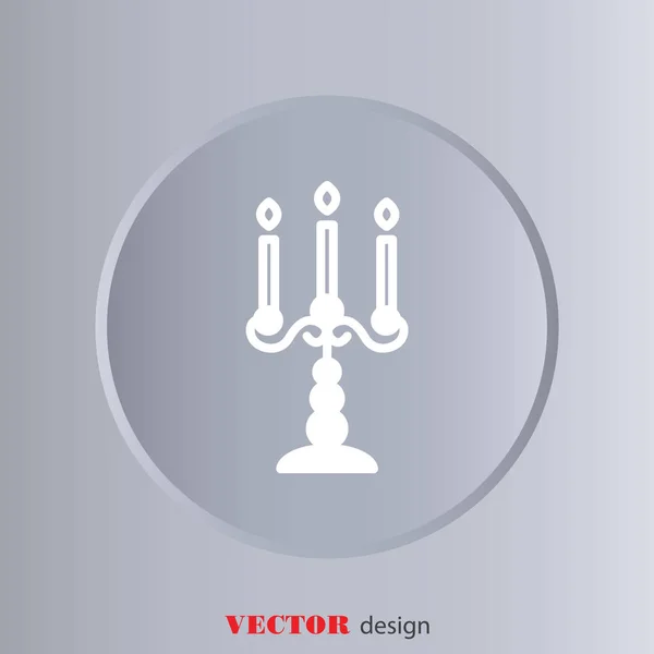 Bougeoir icône plate — Image vectorielle
