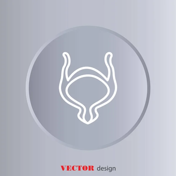 Icône plate de vessie — Image vectorielle