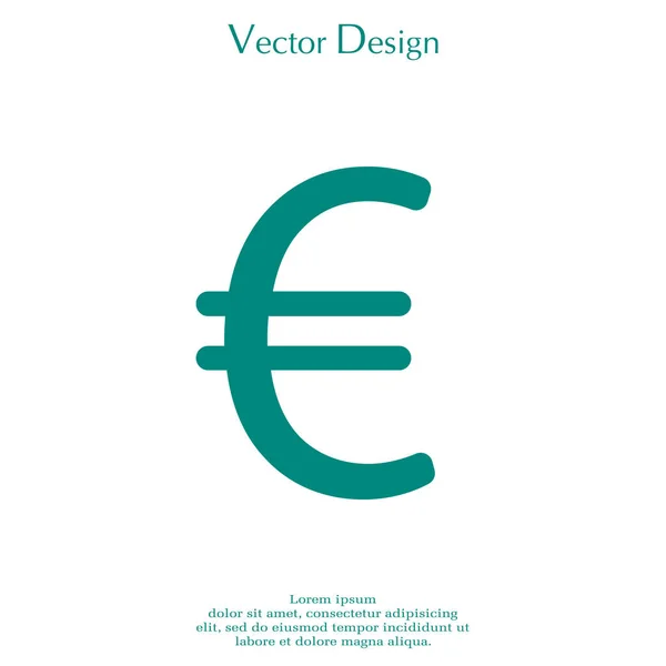 Euro símbolo de moneda — Vector de stock