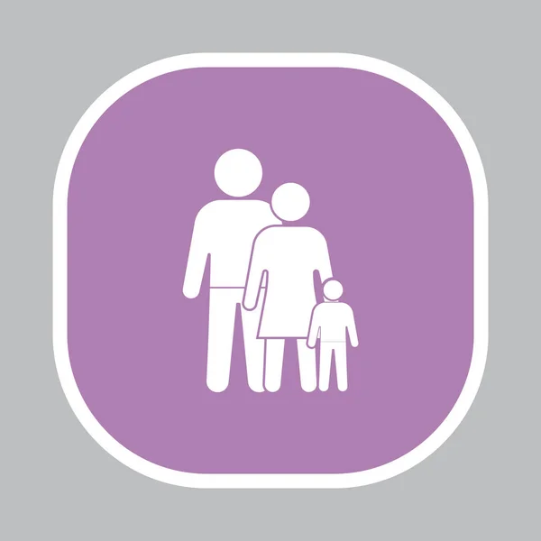 Family flat icon — Stock Vector
