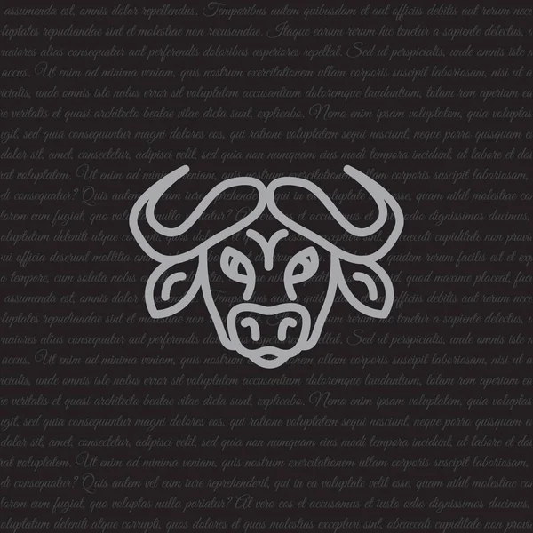 Icona linea web Buffalo — Vettoriale Stock