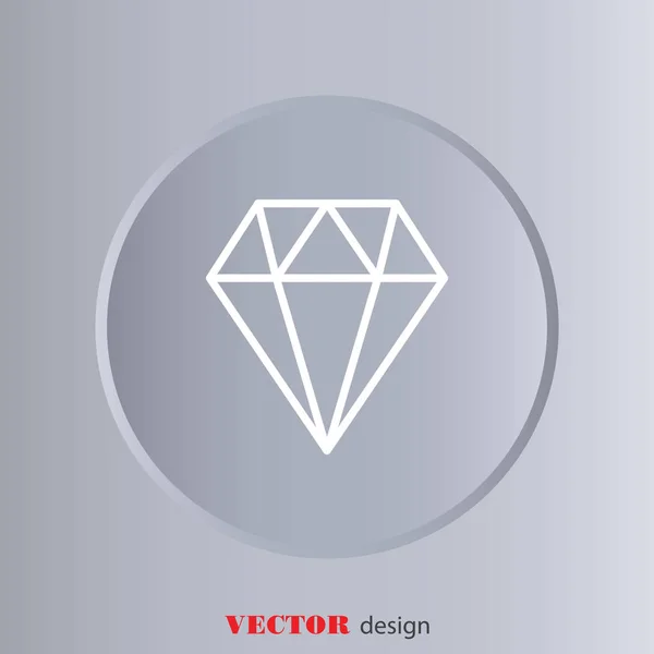 Ícone Web. Diamante — Vetor de Stock