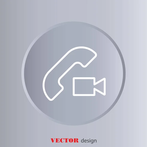 Icône web d'appel vidéo — Image vectorielle