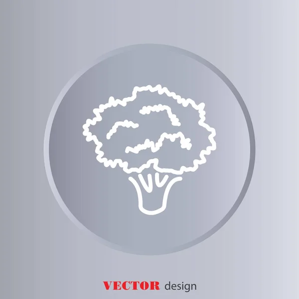 Icône de ligne Web de brocoli — Image vectorielle