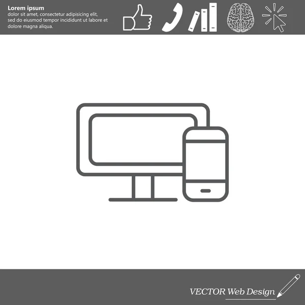 Conception de l'icône Téléphone — Image vectorielle