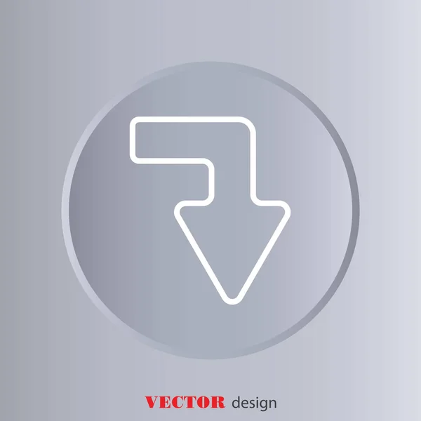 Icono de flecha hacia abajo — Vector de stock