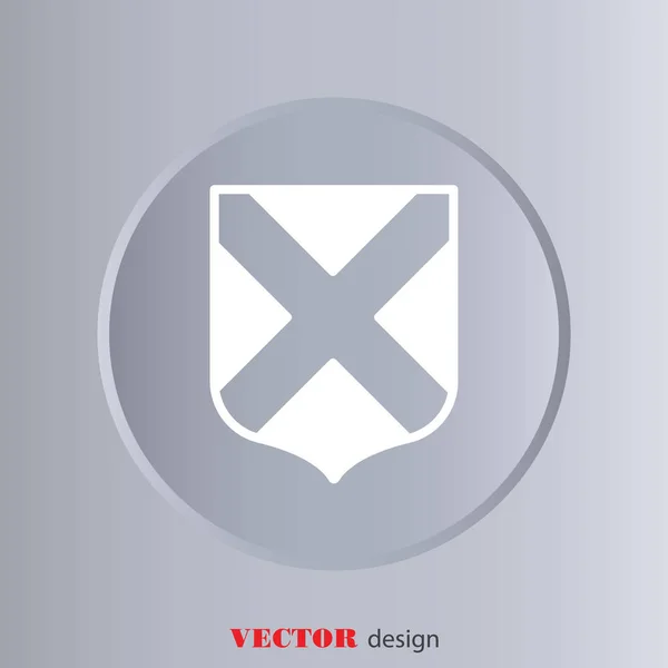 Icône de ligne Web Shield — Image vectorielle