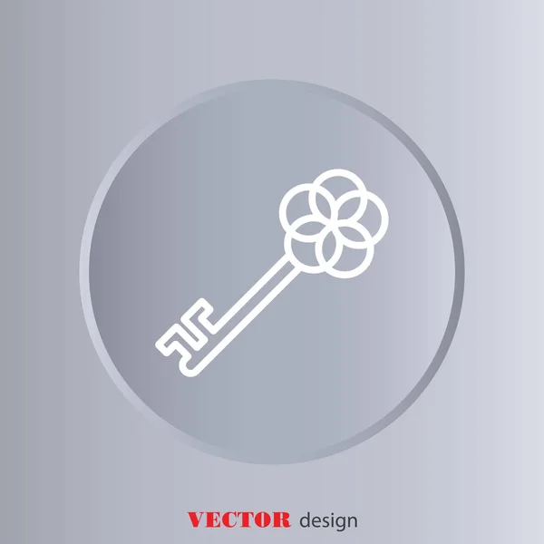 Icône plate clé — Image vectorielle