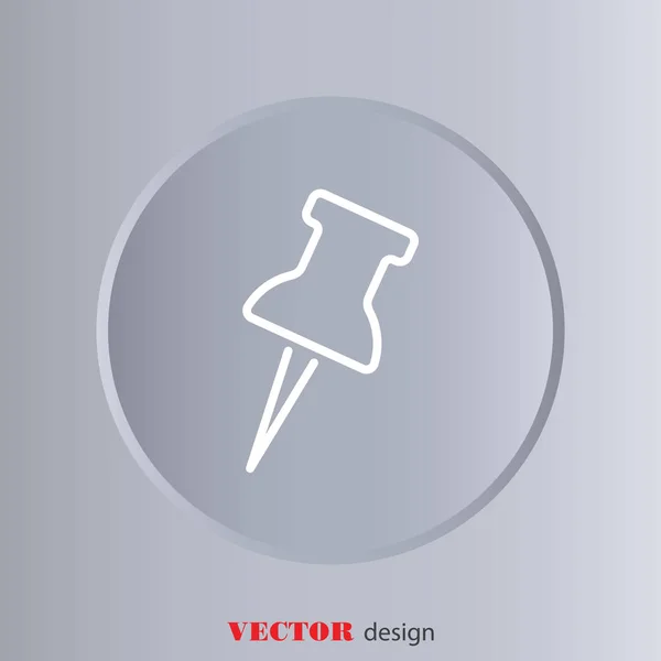 Dibujo icono pin — Vector de stock