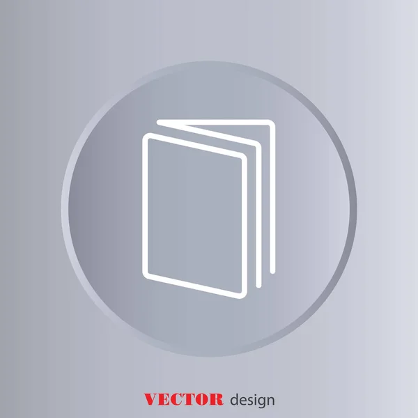 Libro abierto icono web — Vector de stock