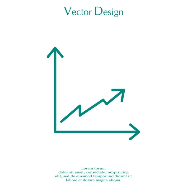 Ícone de linha gráfico — Vetor de Stock