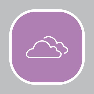 bulutlar düz simgesi