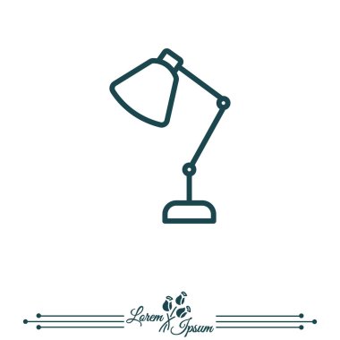 Web satırı simgesi masa lambası, aplik