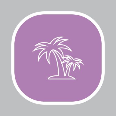 Palm tropik ağaç simgesiyle