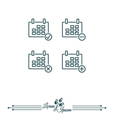  satırı simgesi. Takvim