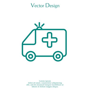 Ambulans simgesi illüstrasyon