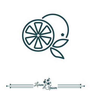 Web satırı simgesi portakal