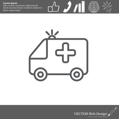 Ambulans simgesi illüstrasyon
