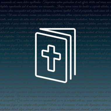 Web satırı simgesi. İncil, kutsal ferman