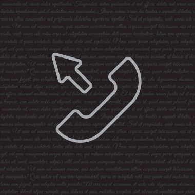 Web simgesi. Giden çağrı