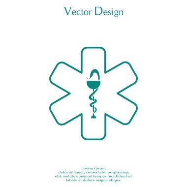 Ambulans simgesi illüstrasyon