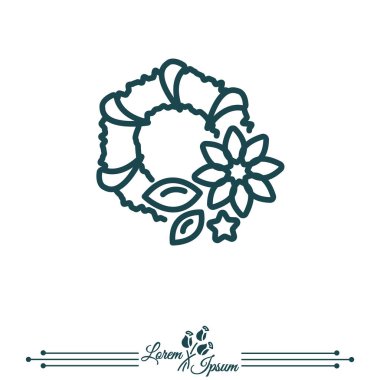 çelenk düz simgesi